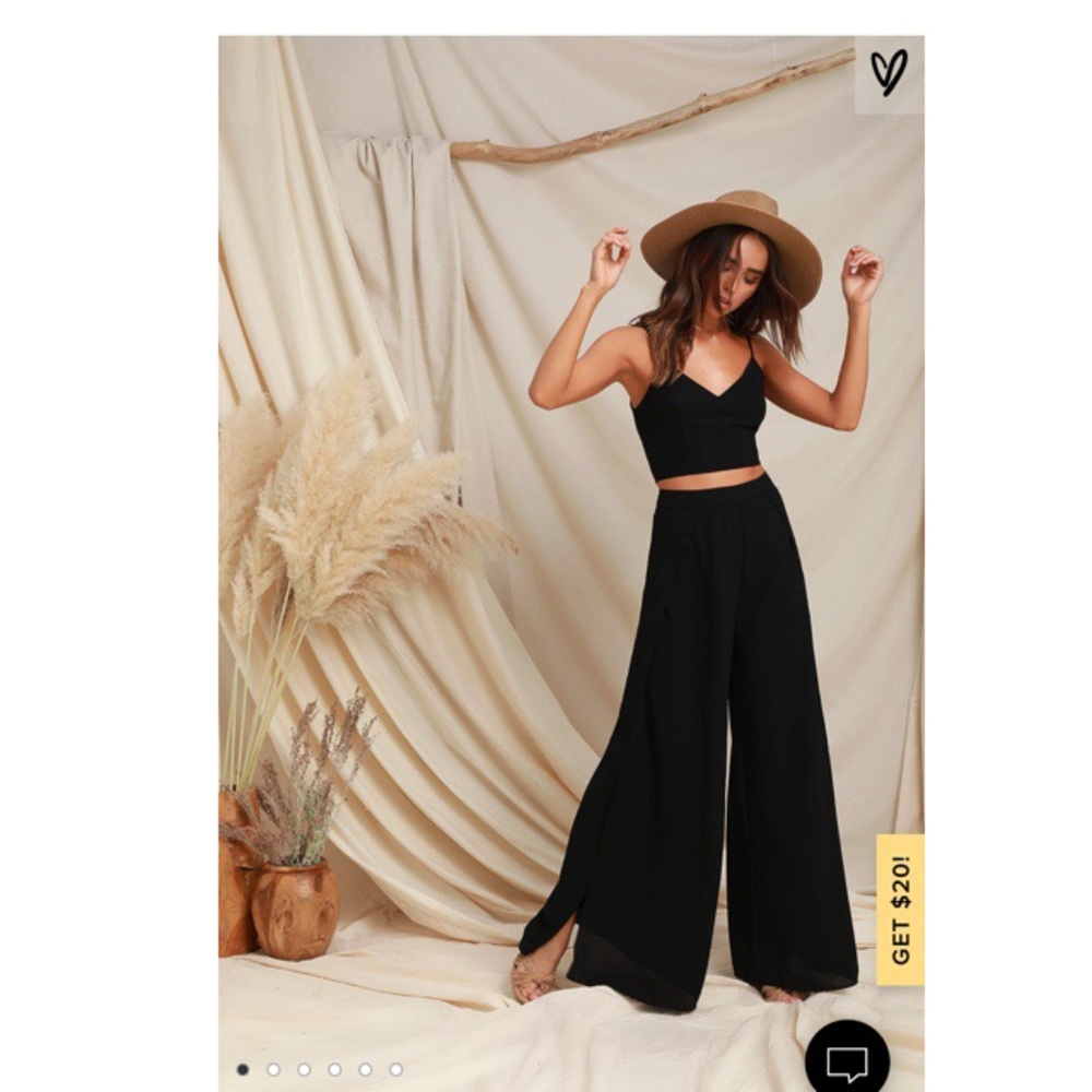 Lulu’s Out Tonight Black Two-Piece Jumpsuit
